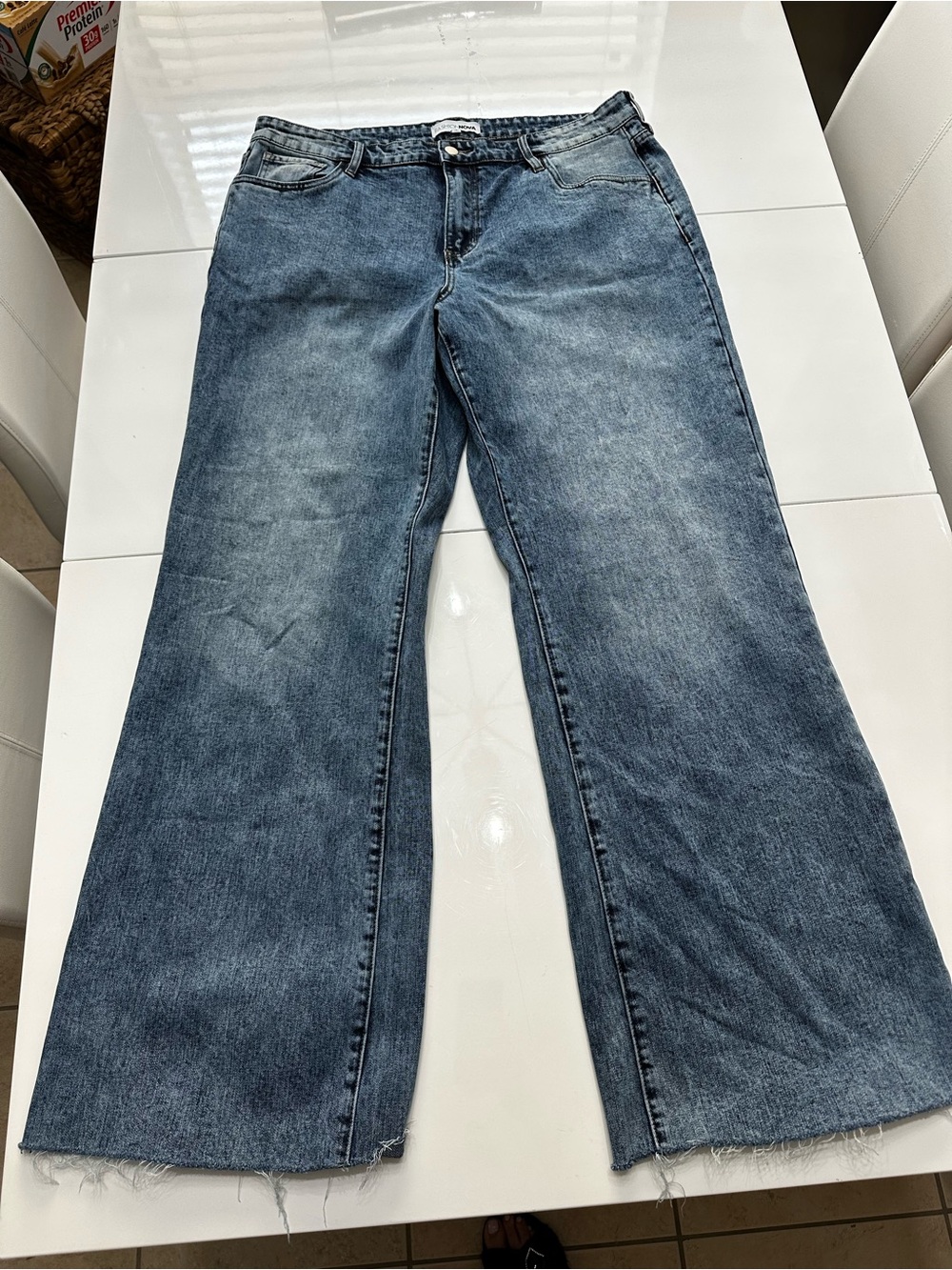 Fashion Nova Blue Wide Leg Flare Jeans